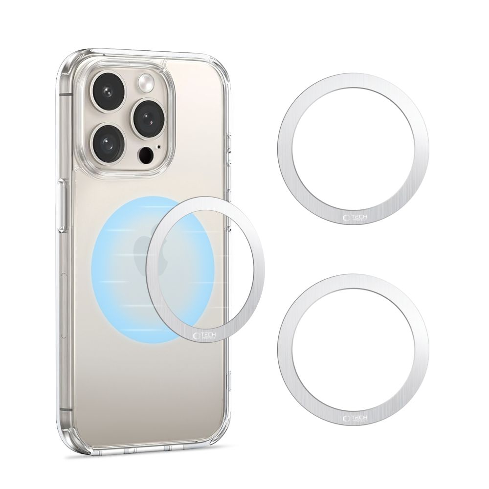 Tech-Protect MMP-110 2σε1 μαγνητικό δαχτυλίδι MagSafe ασημί & ασημί (5906302380473) - Image 3
