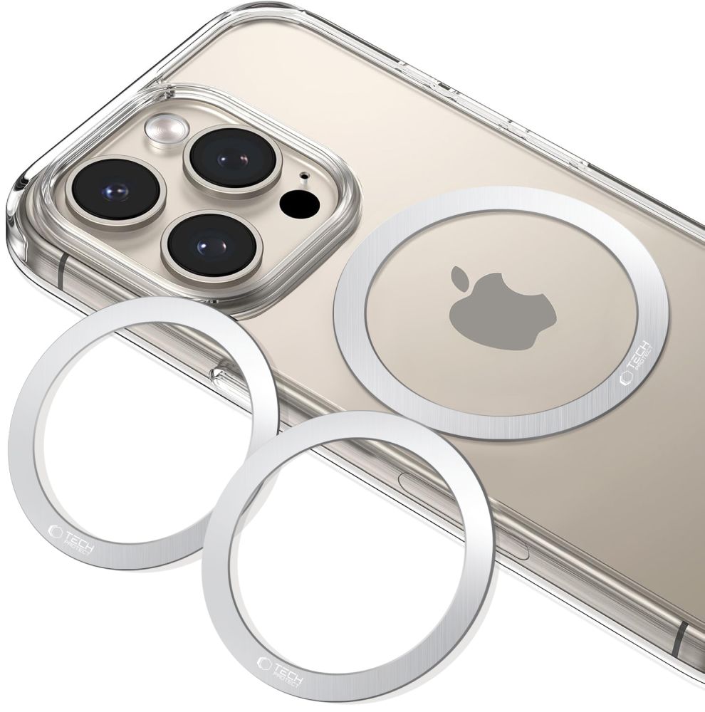 Tech-Protect MMP-110 2σε1 μαγνητικό δαχτυλίδι MagSafe ασημί & ασημί (5906302380473) - Image 5