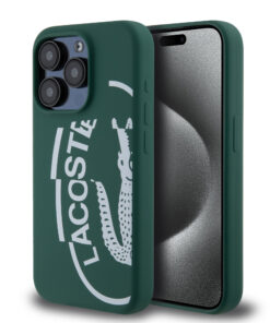Lacoste Oval Logo Hard Case Θήκη προστασίας από Σιλικόνη για iPhone 15 Pro (Πράσινο/Λευκό)