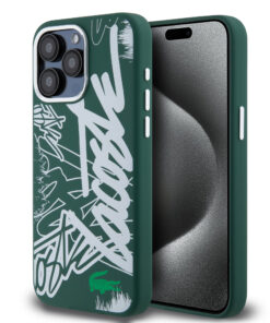 Lacoste Graffiti Hard Case Θήκη προστασίας από Liquid σιλικόνη iPhone 15 Pro Max (Πράσινο/Λευκό)