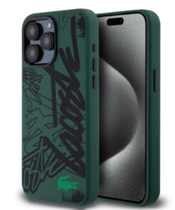 Lacoste Graffiti Hard Case Θήκη προστασίας από Liquid σιλικόνη iPhone 15 Pro Max (Πράσινο/Μαύρο)