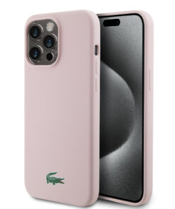 Lacoste Magsafe Croc Logo Hard Case Θήκη προστασίας από Σιλικόνη για iPhone 15 Pro Max (Ροζ)