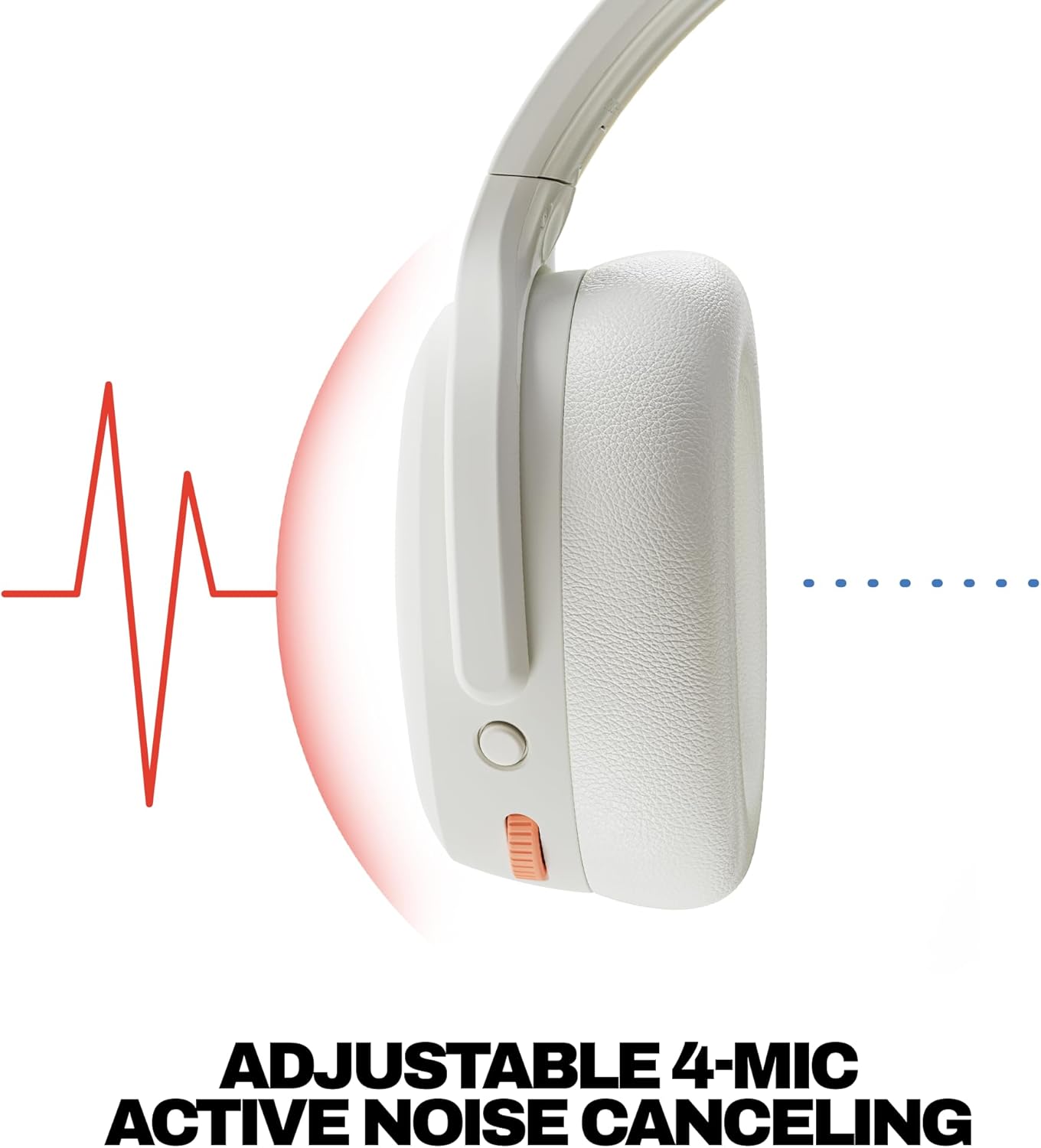 SKULLCANDY (S6CAW-S951) CRUSHER ANC 2 , WIRELESS WITH ACTIVE NOISE CANCELING HEADPHONES (BONE/ORANGE) - Image 4