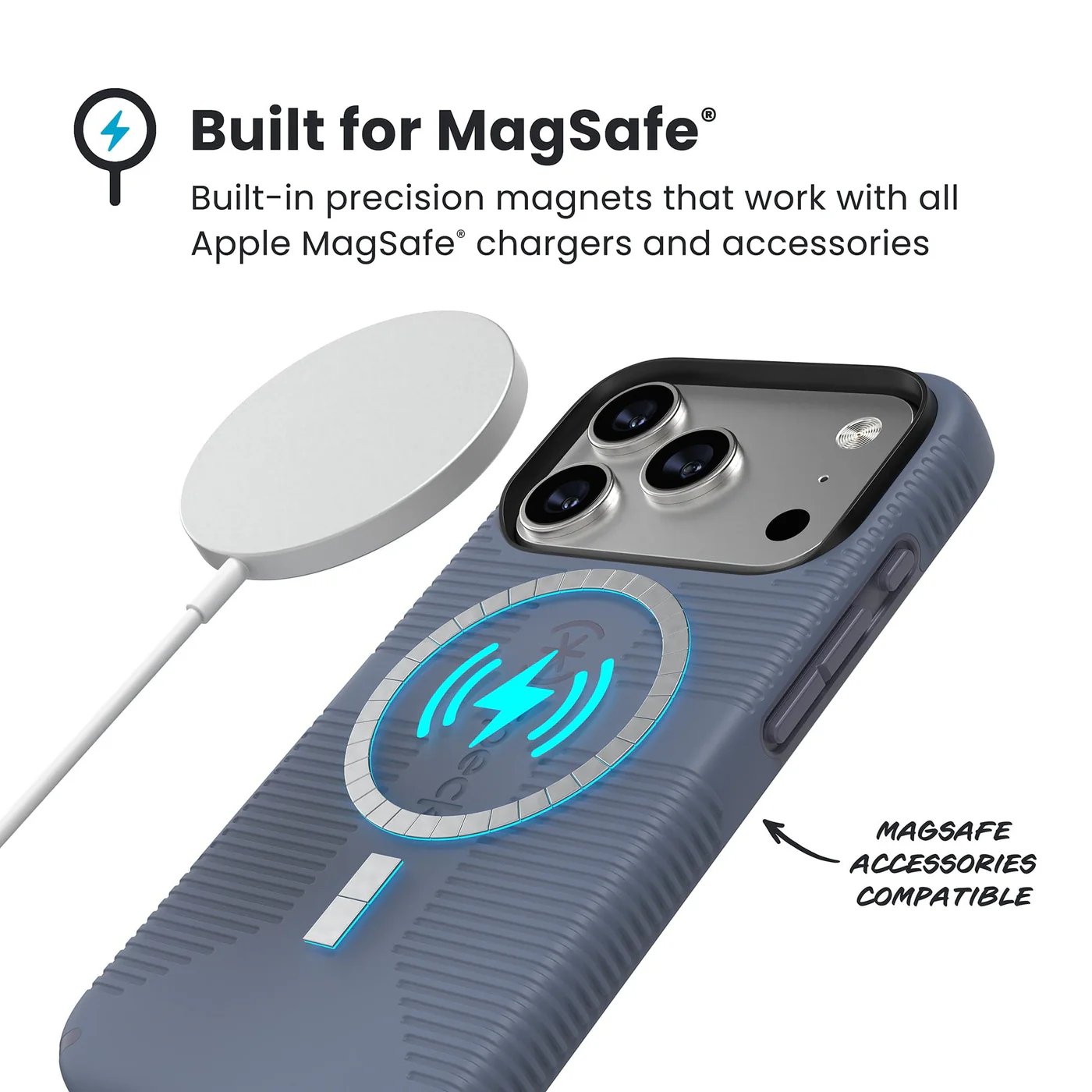 SPECK IPHONE 17 PRO CASE (150997-3156) CANDYSHELL GRIP + MS MYSTERY BLUE/FADED DENIM - Image 5