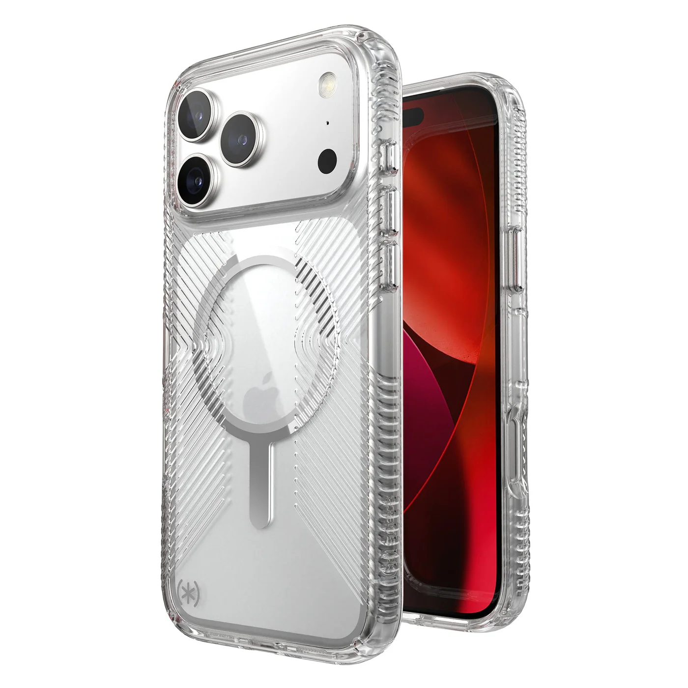 SPECK IPHONE 17 PRO MAX CASE (150982-3223) PRESIDIO PERFECT CLEAR GRIP + MS-CLEAR/CLEAR/SILVER - Image 3