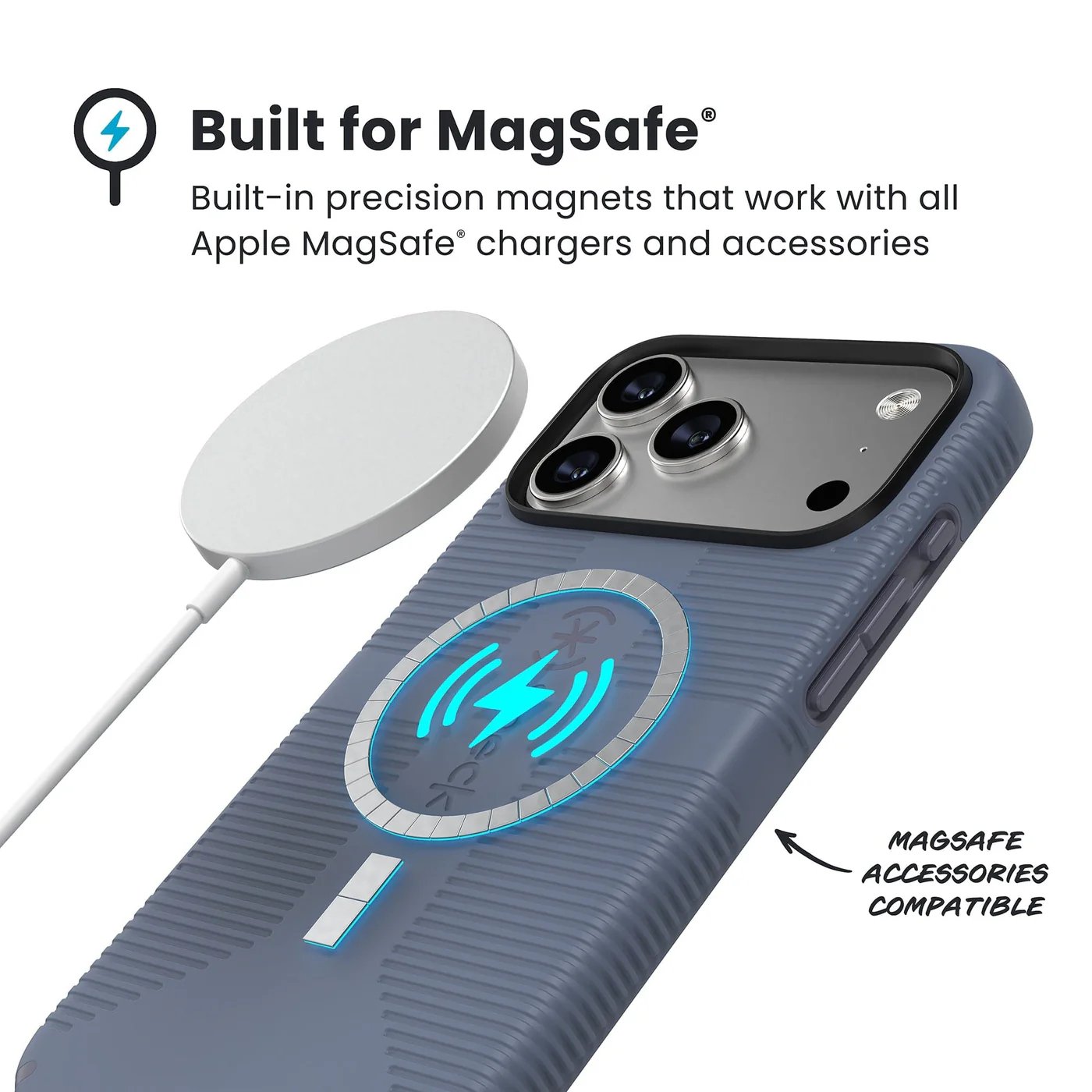 SPECK IPHONE 17 PRO MAX CASE (150999-3156) CANDYSHELL GRIP + MS MYSTERY BLUE/FADED DENIM - Image 4