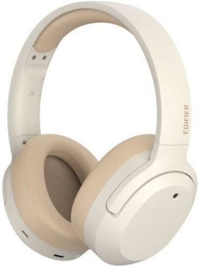 Edifier W820NB Plus Ασύρματα / Ενσύρματα Over Ear Ακουστικά με 49 ώρες Λειτουργίας Ivory
