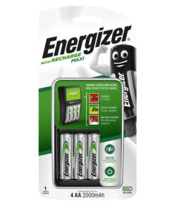 Φορτιστής μπαταριών AA/AAA Energizer ΜΑΧΙ με 4 επαναφορτιζόμενες μπαταρίες ΑΑ 2000mAh. - ENERGIZER MAXI CHARGER & 4xAA 2000mAh