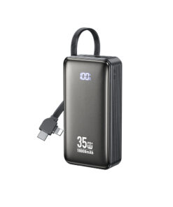 Power Bank 10000mAh PD 35W WK WP-61 2 Θέσεων, με καλώδιο USB-C/Lightning Μαύρο
