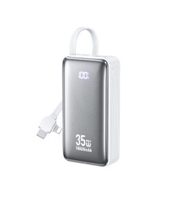 Power Bank 10000mAh PD 35W WK WP-61 2 Θέσεων, με καλώδιο USB-C/Lightning Λευκό