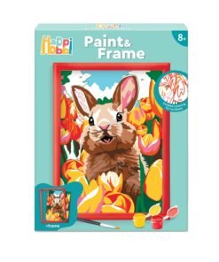 HappiHobbi Paint & Frame | Paint by Numbers - Cheerful Bunny | Για Ηλικίες 8+ Χρονών
