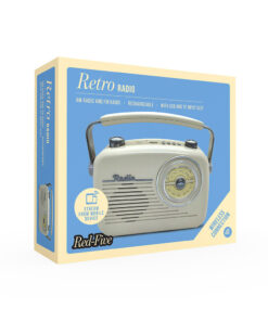 The Source - Επαναφορτιζόμενο Retro ραδιόφωνο με Bluetooth σε κρεμ χρώμα