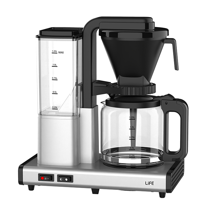 Καφετιέρα φίλτρου 1.25L, 1400W - LIFE SYMBOL S Silver Matt Series - Image 3