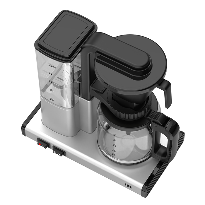 Καφετιέρα φίλτρου 1.25L, 1400W - LIFE SYMBOL S Silver Matt Series - Image 4