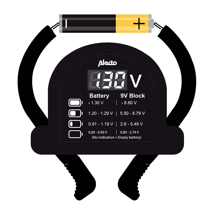 Universal ψηφιακό tester μπαταριών. - ALECTO BTT2 - Image 2