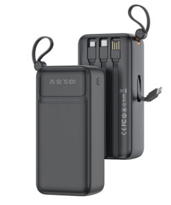 Power Bank 30.000mAh, με 4 ενσωματωμένα καλώδια (USB-A, USB-C, MICRO, LIGHTNING) - XO PR280