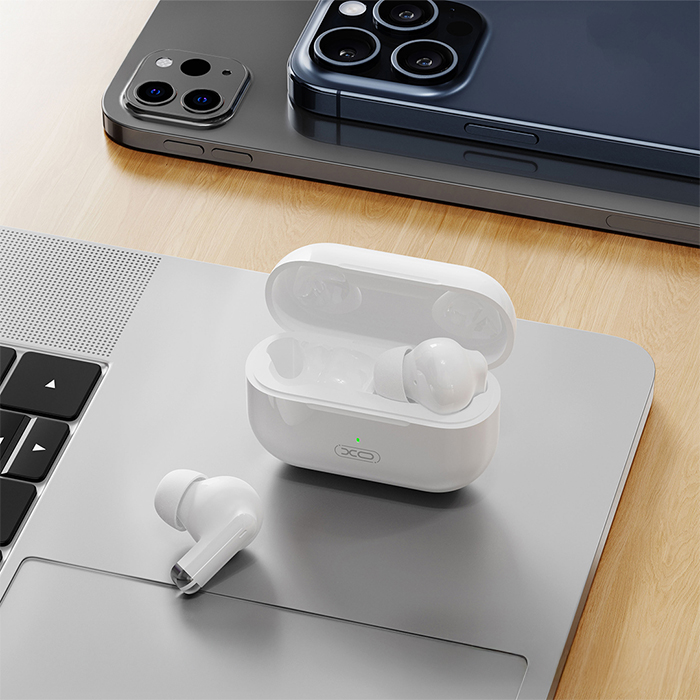 Bluetooth ακουστικά handsfree με θήκη ασύρματης φόρτισης, σε λευκό χρώμα - XO X40 TWS - Image 3