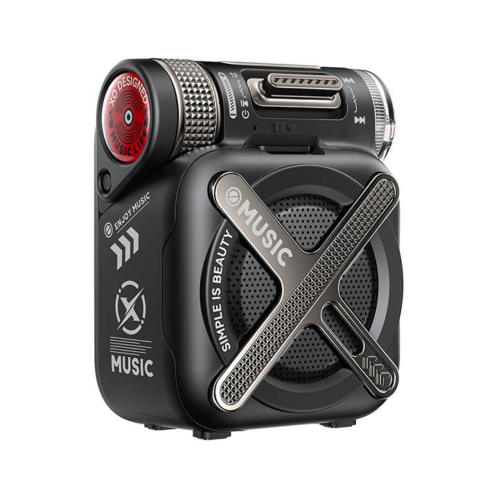 Mini Bluetooth φορητό ηχείο, σε μαύρο χρώμα - XO F72 MECHA BLACK COLOR