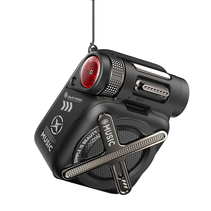Mini Bluetooth φορητό ηχείο, σε μαύρο χρώμα - XO F72 MECHA BLACK COLOR - Image 4