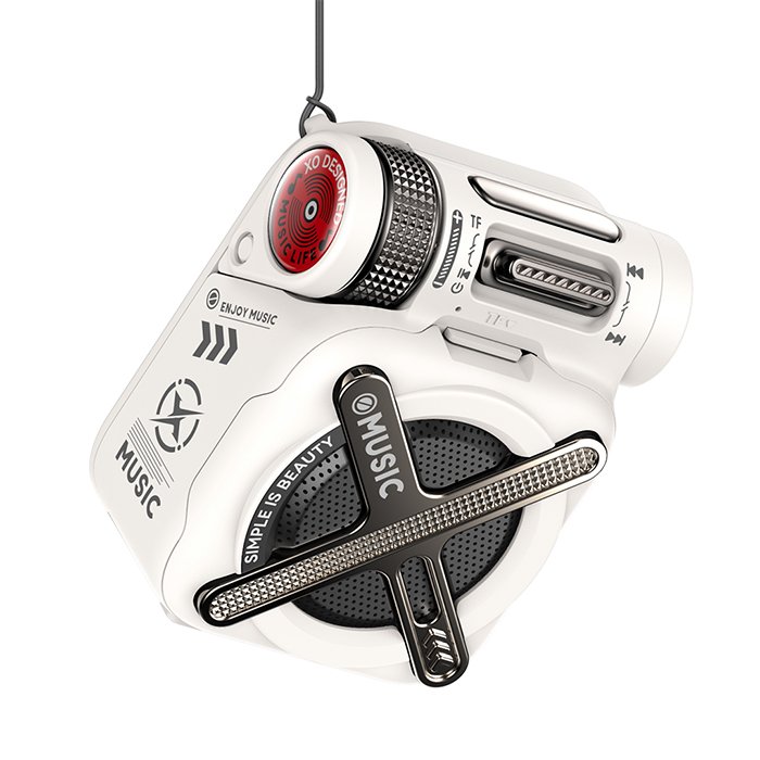 Mini Bluetooth φορητό ηχείο, σε λευκό χρώμα - XO F72 MECHA WHITE COLOR - Image 4