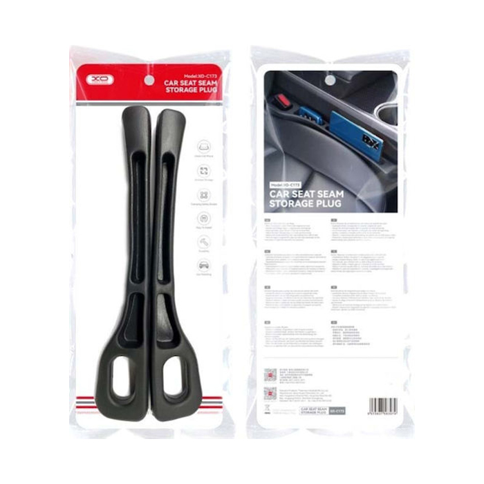 Σετ από πλαϊνές θήκες για το κάθισμα του αυτοκινήτου, σε μαύρο χρώμα - XO C173 - Image 2