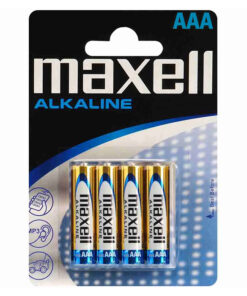 Αλκαλικές μπαταρίες Maxell AAA-LR3, σε blister 4 τεμαχίων. - MAXELL AAA-LR3/4TEM ALKALINE POWER