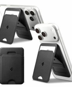 SPIGEN S314-1 SLIM FOLD TRIPOD MAGSAFE UNIVERSAL MAGNETIC CARD HOLDER BLACK EAN: 8800283315370 AFA10405