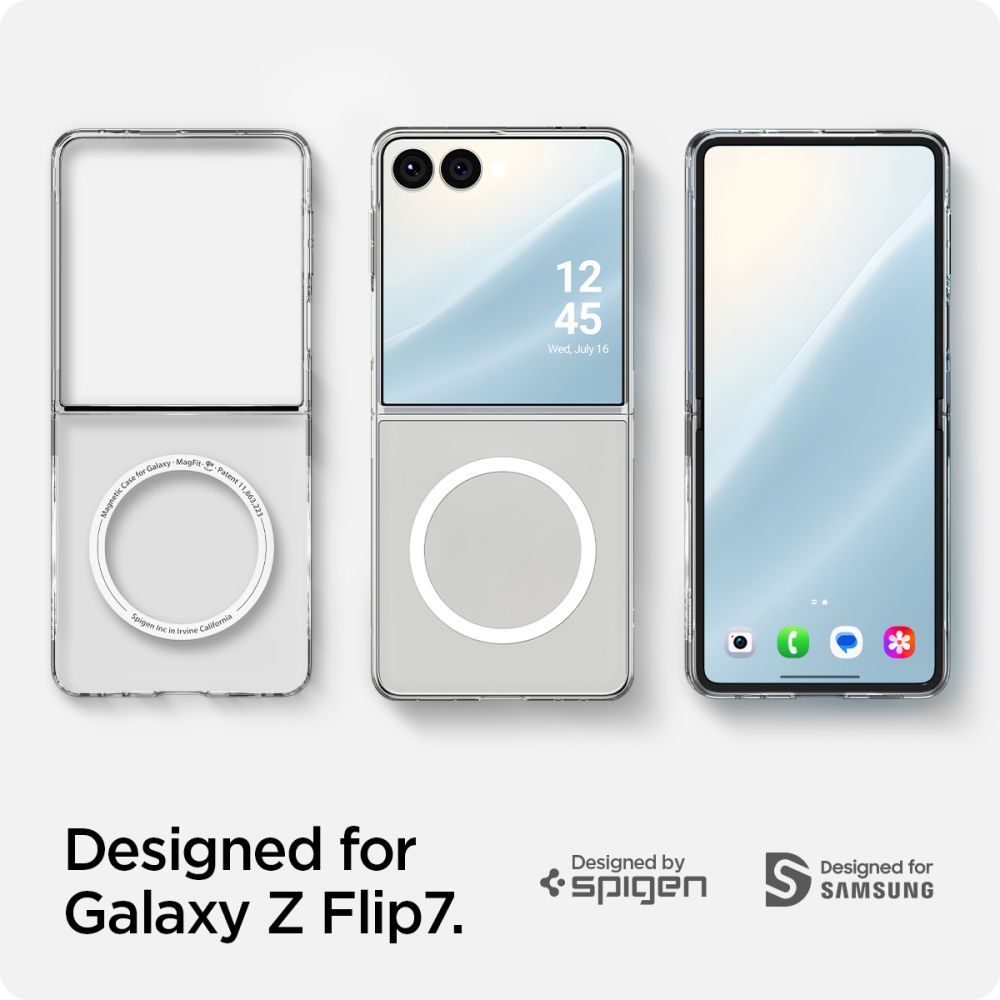 SPIGEN AIRSKIN MAG MAGSAFE GALAXY Z FLIP 7 CRYSTAL CLEAR/WHITE EAN: 8800283303919 ACS09556 - Image 3