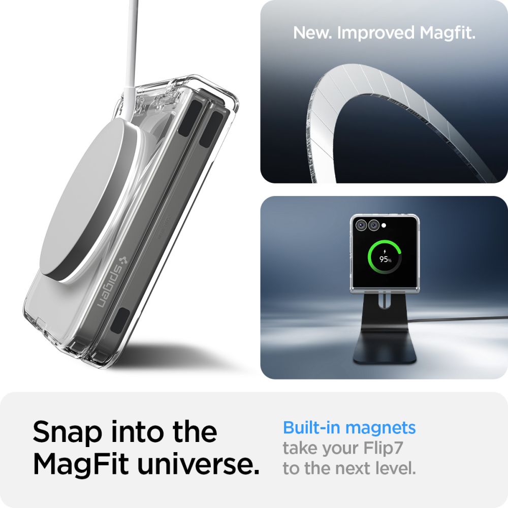 SPIGEN AIRSKIN MAG MAGSAFE GALAXY Z FLIP 7 CRYSTAL CLEAR/WHITE EAN: 8800283303919 ACS09556 - Image 2