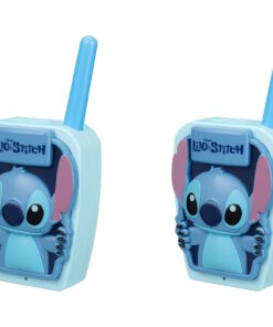 eKids Lilo & Stitch Σετ 2 Walkie Talkies για παιδιά & ενήλικες με ενσωματωμένο μεγάφωνο και εμβέλεια 150 μέτρων (SH-207) (Μπλε/Γαλάζιο/Ροζ)