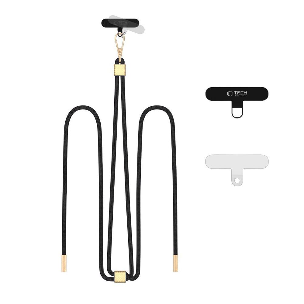 TECH-PROTECT C2S ROPE CROSSBODY STRAP BLACK/GOLD EAN: 5906302312061