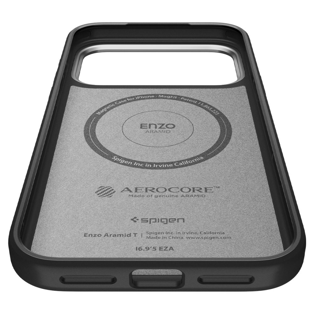 SPIGEN ENZO ARAMID ”T” MAG MAGSAFE IPHONE 17 PRO BLACK/SILVER EAN: 8800283310870 ACS09958 - Image 4