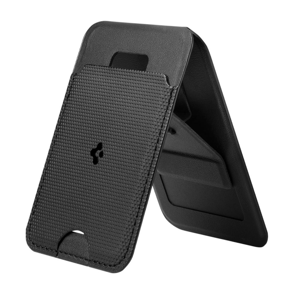 SPIGEN S314-1 SLIM FOLD TRIPOD MAGSAFE UNIVERSAL MAGNETIC CARD HOLDER BLACK EAN: 8800283315370 AFA10405 - Image 5