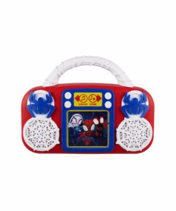 eKids Spidey and His Amazing Friends Boombox Karaoke & Ασύρματο Μικρόφωνο για παιδιά με ενσωματωμένη μουσική, φωτισμό, Sound Effects (SA-110)  (Κόκκινο/Μπλε)