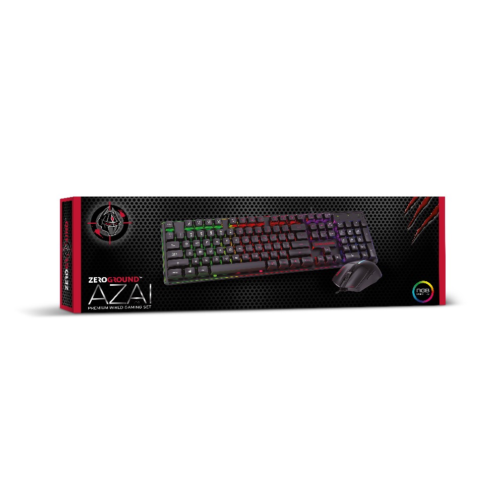 Ενσύρματο Πληκτρολόγιο & Ποντίκι Gaming RGB Zeroground KB-2400GUMS AZAI v3.0 - Image 3