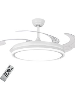 Ανεμιστήρας οροφής DC 42" με αναδιπλούμενα πτερύγια, LED φωτιστικό και τηλεχειριστήριο, 30W - LIFE VERANO