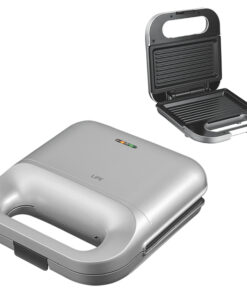 Τοστιέρα με αντικολλητικές grill πλάκες, 750W - LiFE DELI Silver Matt Series