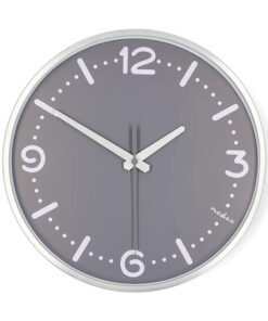 Ρολόι τοίχου, αθόρυβο, σε γκρι χρώμα. - NEDIS CLWA3226SS
