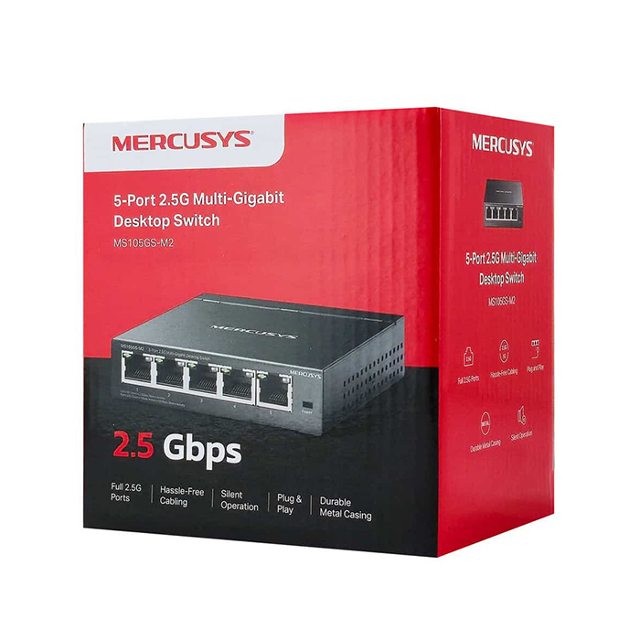 5-Port 2.5G Multi-Gigabit desktop switch - MERCUSYS MS105GS-M2 - Image 3