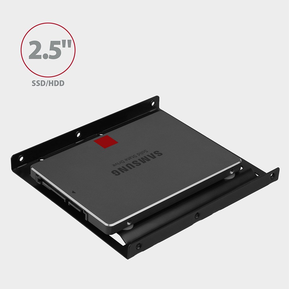 AXAGON RHD-125B REDUCTION FOR 1X 2.5" HDD INTO 3.5" POSITION, BLACK - Image 2