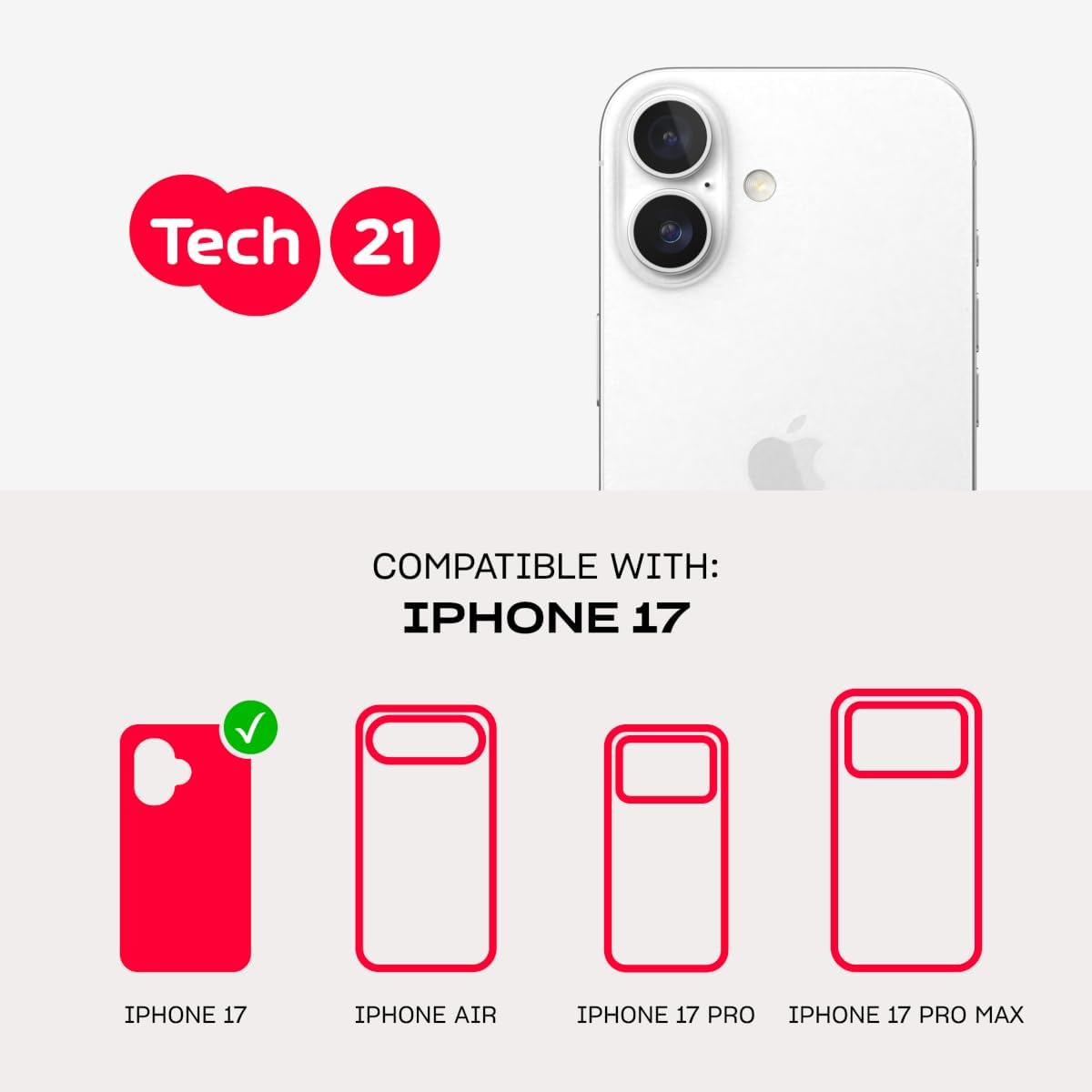 TECH21 IPHONE 17 CASE (T21-11304) EVOCRYSTAL W/MAGSAFE-CLEAR/BLACK - Image 6