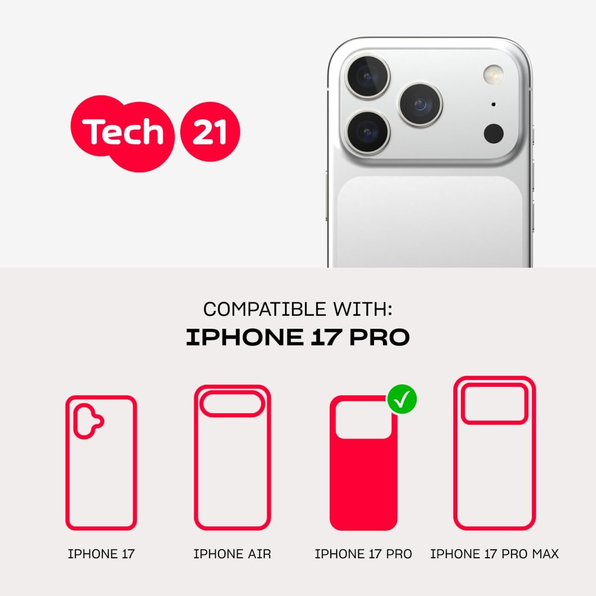 TECH21 IPHONE 17 PRO CASE (T21-11353) EVOCRYSTAL W/MAGSAFE IRIDESCENT - Image 6