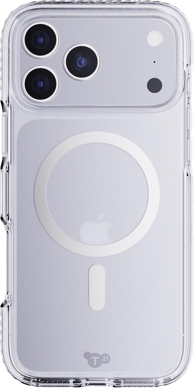 TECH21 IPHONE 17 PRO MAX CASE (T21-11430) EVOCRYSTAL W/MAGSAFE CLEAR/METALIC SILVER
