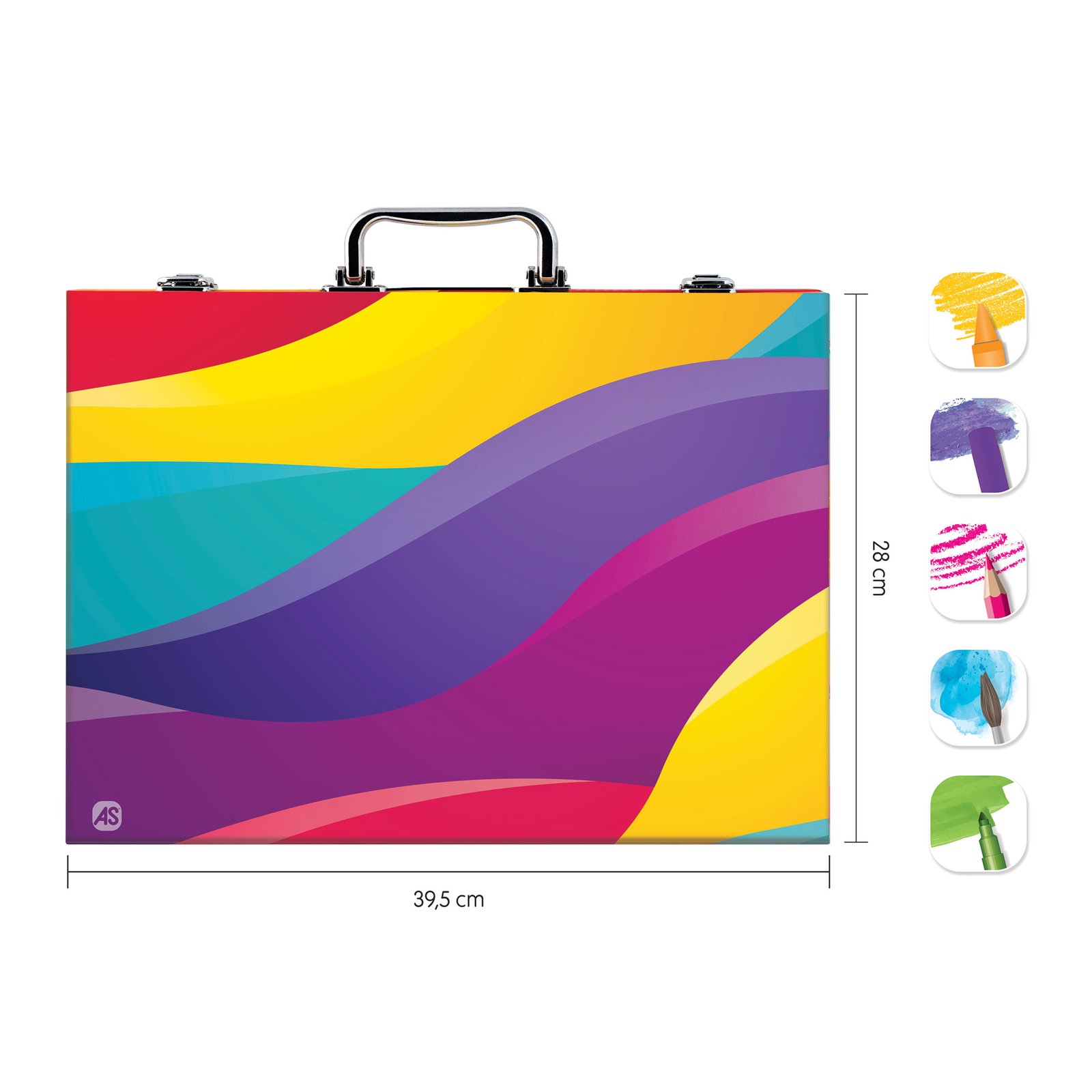 HappiHobbi Κασετίνα Ζωγραφικής Deluxe Rainbow Με 100 Αξεσουάρ Για 3+ Χρονών - Image 5