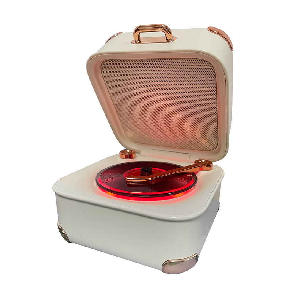The Source – Retro Wireless Record Player Speaker – Ασύρματο Bluetooth Ηχείο με Vintage Σχέδιο & Φωτιζόμενο Δίσκο