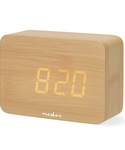Επιτραπέζιο ψηφιακό ρολόι-ξυπνητήρι με ένδειξη ώρας, ημερομηνίας και εσωτερικής θερμοκρασίας. - NEDIS CLDK2008BN