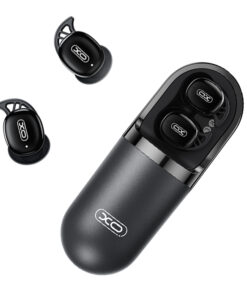 Bluetooth εργονομικά ακουστικά με δονούμενη θήκη ασύρματης φόρτισης και δυνατότητα χρήσης κατά τον ύπνο, σε μαύρο χρώμα - XO G48 SLEEP