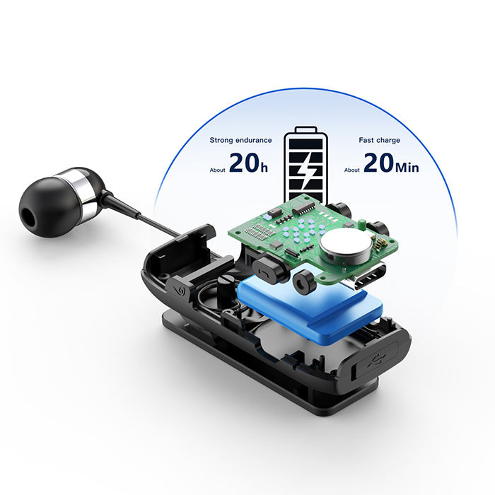 In-ear Bluetooth ακουστικό με επεκτεινόμενο καλώδιο - XO BE37 - Image 4