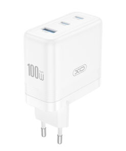 Universal φορτιστής GaN με 3 εξόδους, 2x USB-C & 1x USB-A, σε λευκό χρώμα - XO CE35 (EU)