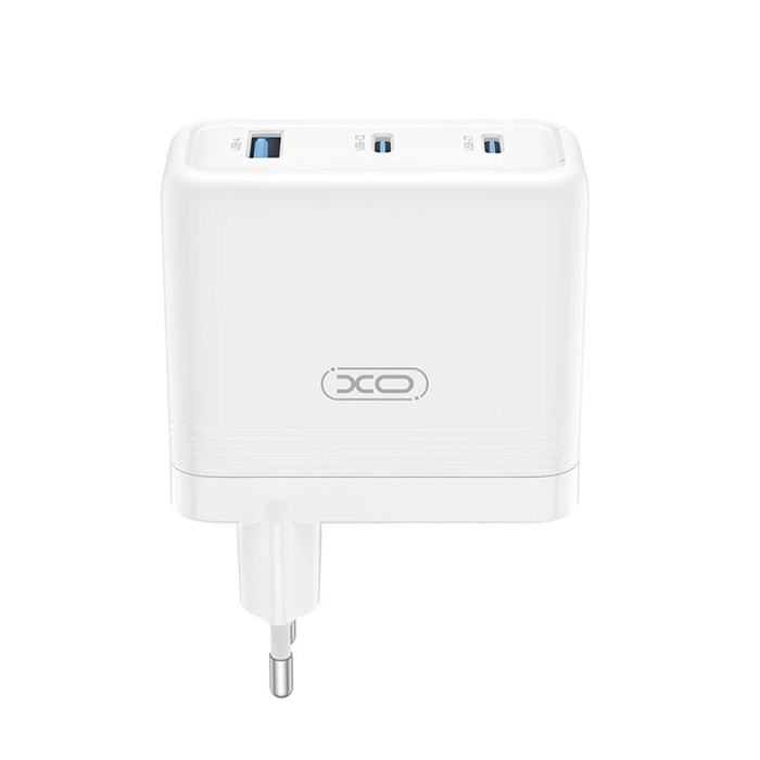 Universal φορτιστής GaN με 3 εξόδους, 2x USB-C & 1x USB-A, σε λευκό χρώμα - XO CE35 (EU) - Image 2